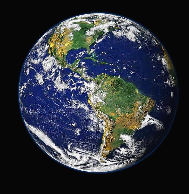 Image of the Earth from space, with the text "The Overview Effect: A new perspective on our place in the world"